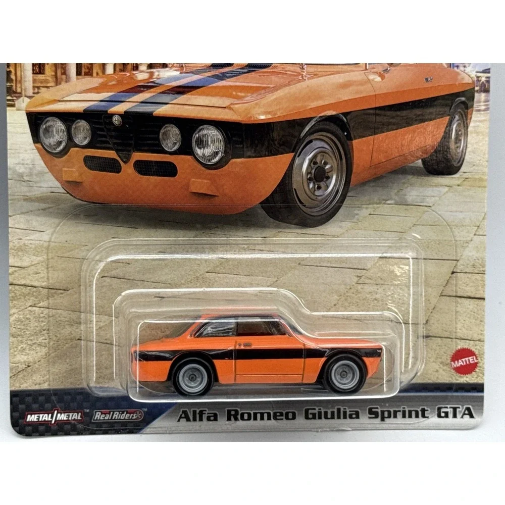 Hot Wheels Premium Fast Alfa Romeo Giulia Furious Diecast Car Orange Metal Set
